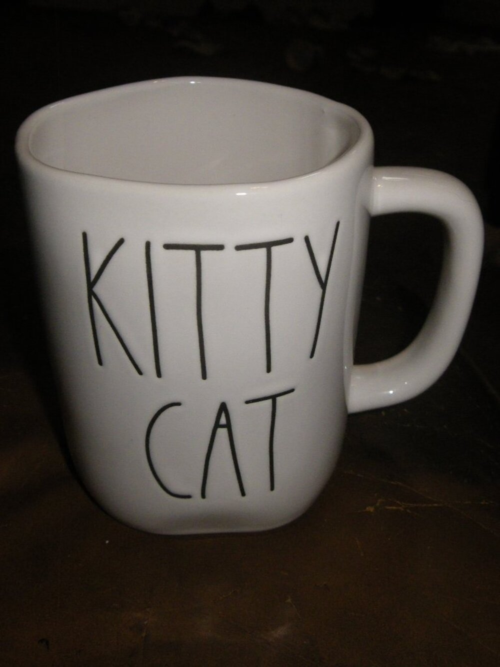 Rae Dunn Large Ceramic Coffee Tea Mug “KITTY CAT”